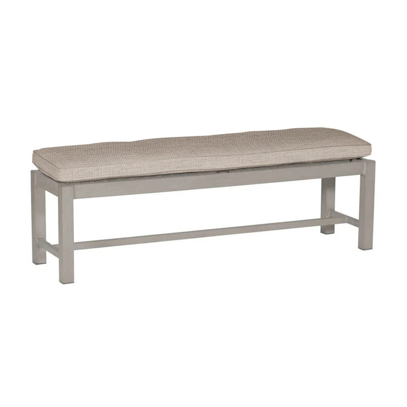 Banc en aluminium 60 po Club - Huître, Huître, Sunbrella® ‑ lin colombe, Pas de soudure