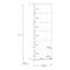 Modern 3-Door Display Cabinet, Engineered Wood-659423415