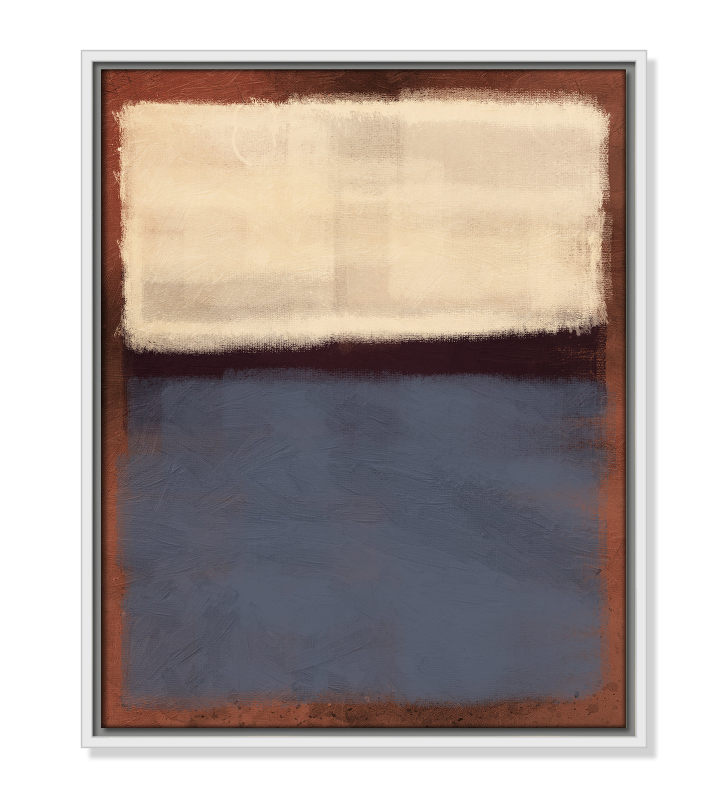 Coronado "Alabaster Burst" Painting, White Framed, 21.5" H x 17.5" W x 2" D
