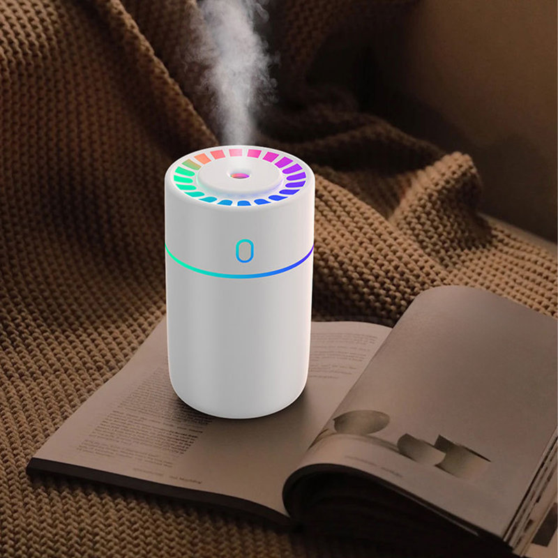 Humidificateur coloré pour voiture avec atomiseur USB, White