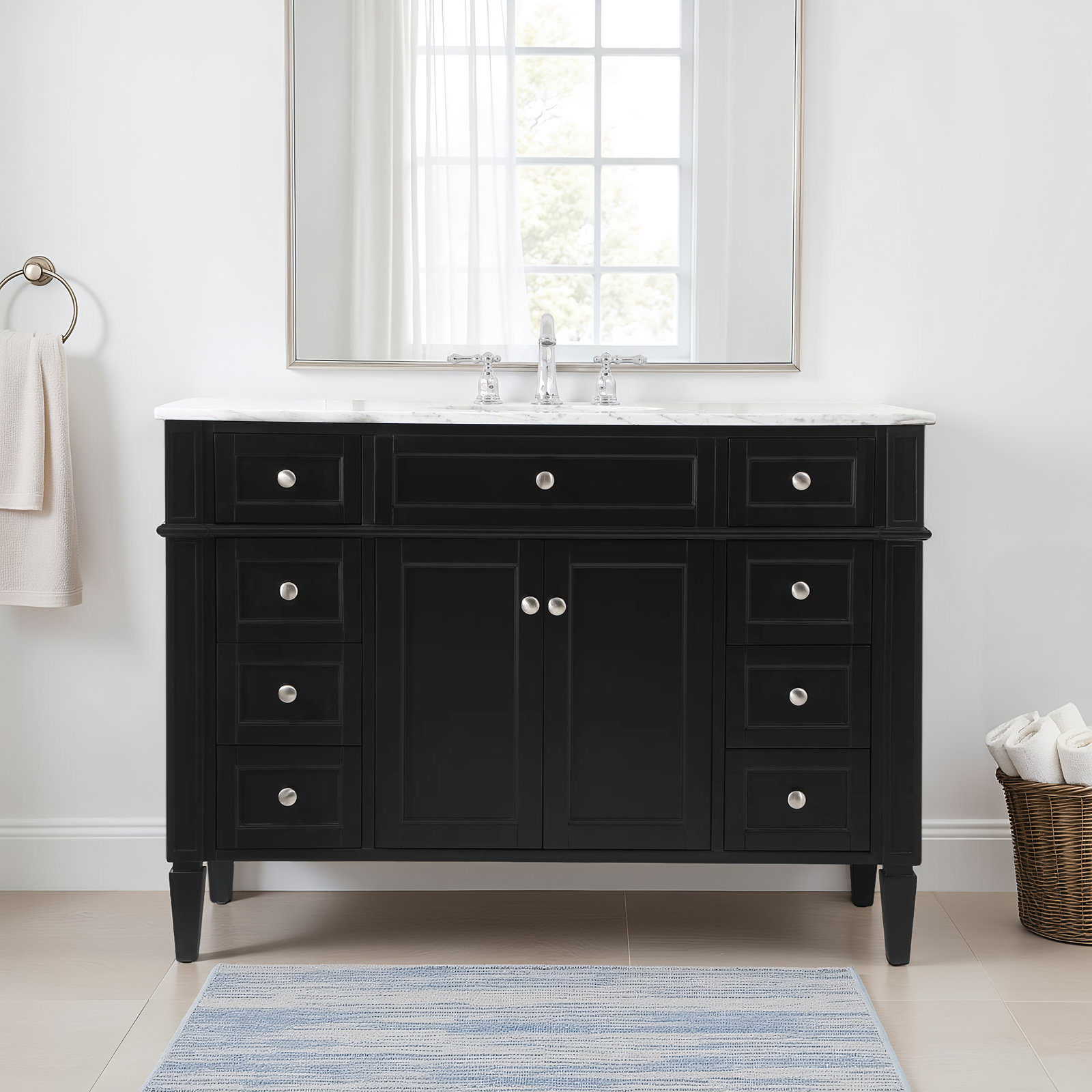 Rivers 48'' Single Bathroom Vanity, Black
