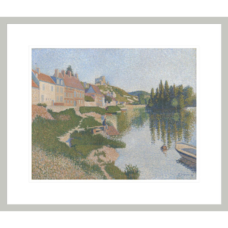 Les Andelys by Paul Signac - Framed Giclee Print, 17.75" H x 20.82" W