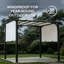 Pergola d'extérieur à cadre classique en acier brun avec abat-jour rétractable blanc pour la cour 10 pi x 10 pi SUNJoy Meadow