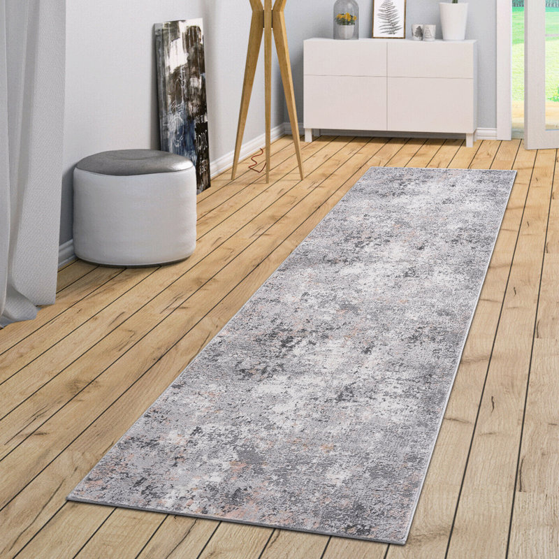 Grey Multi Abstract Area Rug - , Non-Shedding For Living Room, Bedroom, Dining Study, Office Stain Entryway