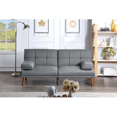 Adjustable Tufted Sofa with Solid Wood Legs for Living Room, Offering Comfort and Versatility for Modern Home Decoration