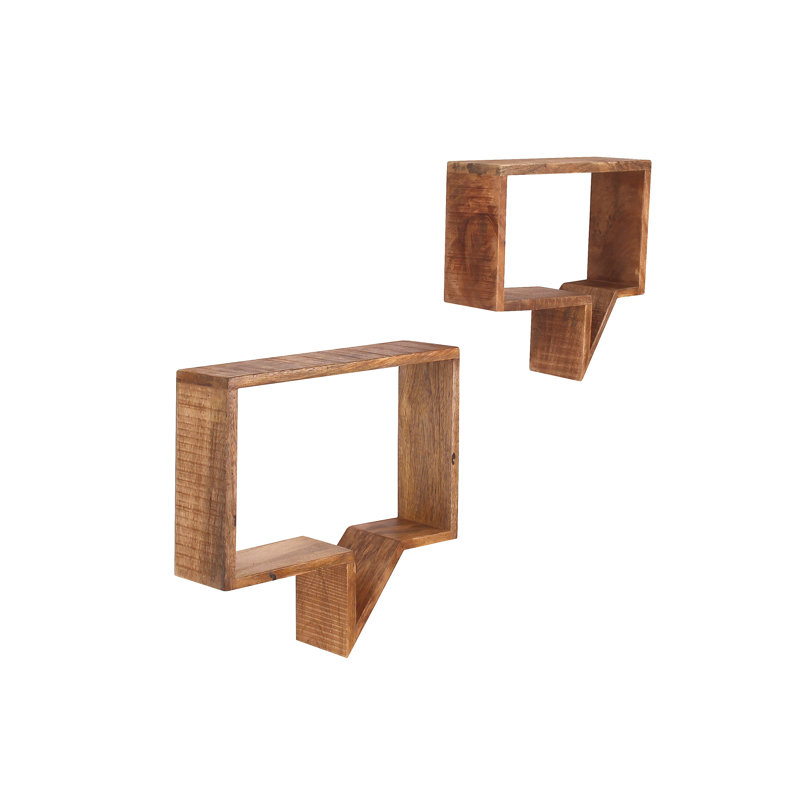 Arubah 2 Piece Mango Solid Wood Accent Shelf
