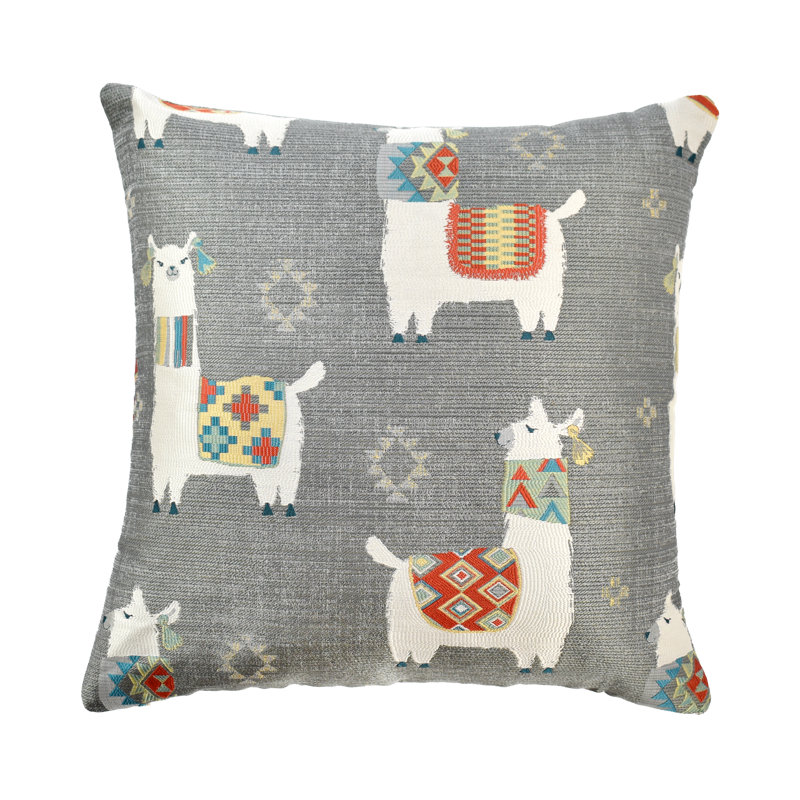 Graphic Throw Pillow, 22" x 22", Slate