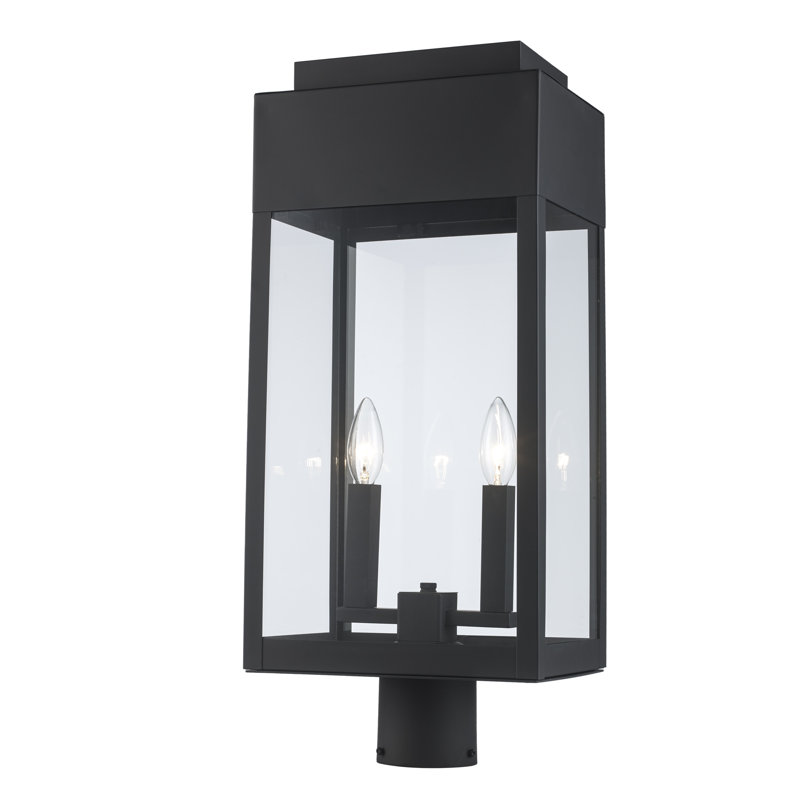 Luminaire à fixation sur mât câblé 2 lumières Wet, H 10 po x l 7 po x P 7 po