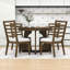 Ensemble de salle à manger extensible 5 pièces avec table et 4 chaises rembourrées Halie-215061101-215061100