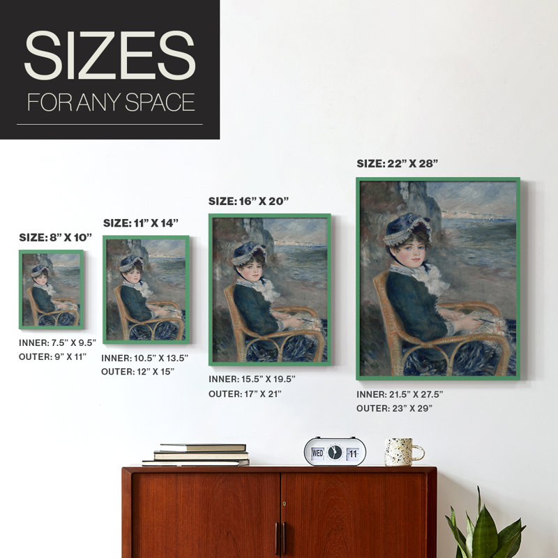 «Vintage Portrait Print Cxxi», reproduction encadrée - bois massif