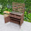 Banc de rempotage d'extérieur avec plateau en acier inoxydable, roulettes verrouillables, tiroirs et tablette réglable-294694215