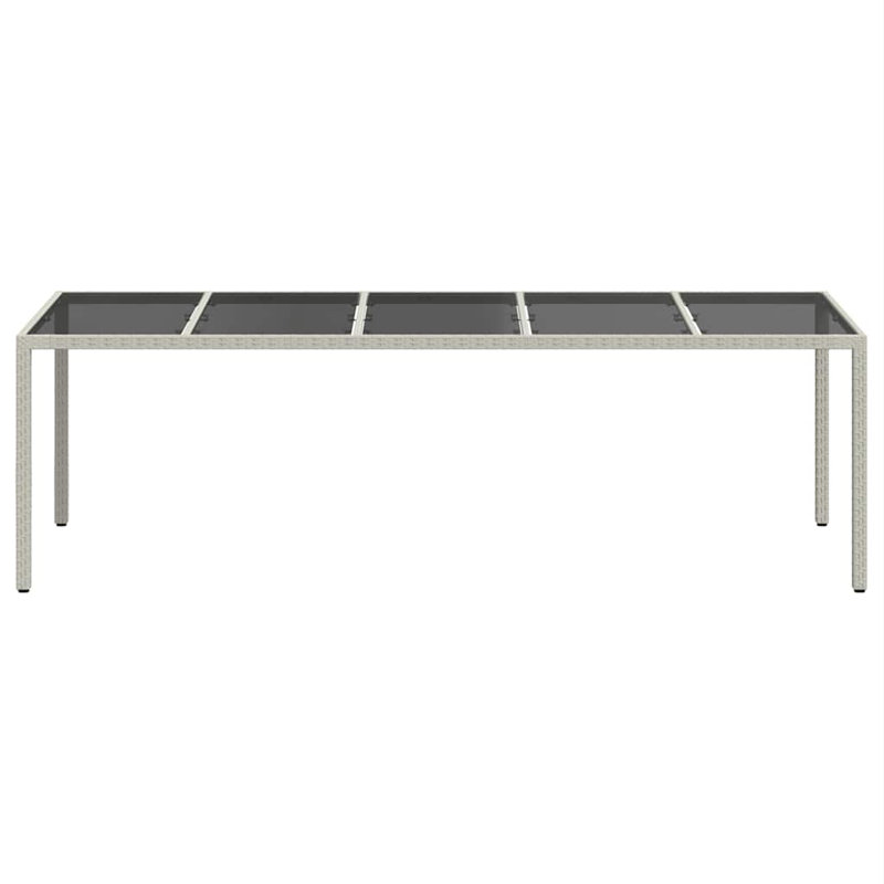 Heini Rectangular Metal Outdoor Dining Table , 250cm cm W 100cm cm D, White/Black