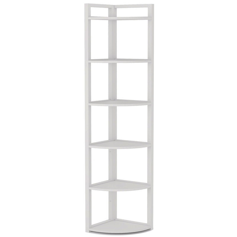 Étagère de coin 70,87 "à 6 niveaux pour salon et bureau