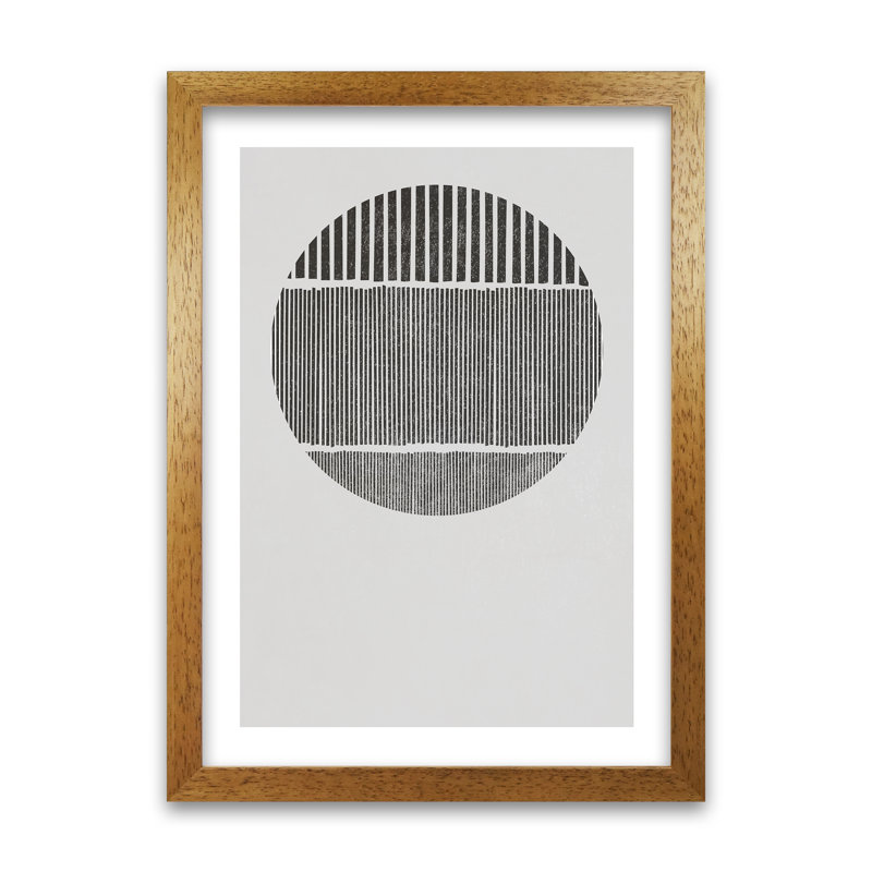 Mid Century Black And White - Print, Oak Frame, 84cm H x 59cm W x 3cm D