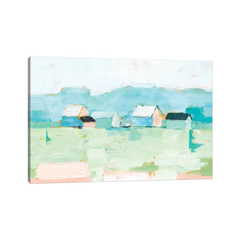 "Rurale pastel I" par Ethan Harper - reproduction d'art, H 12 po x l 18 po x 1,5 po, Toile tendue, Pas de tapis
