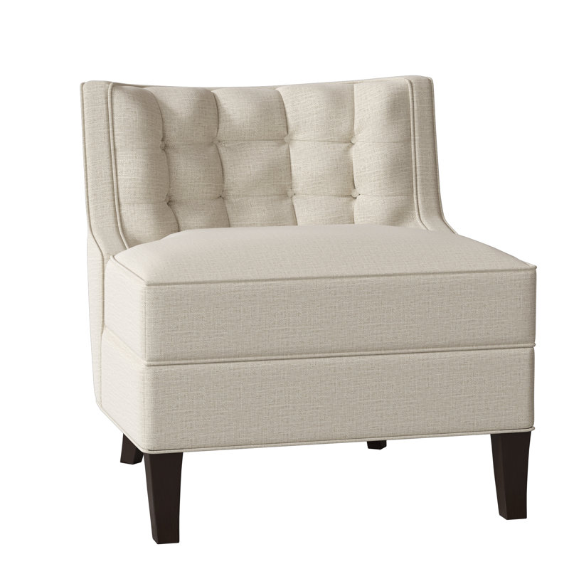 Chaise d'appoint avec coussin en polyester de 29 po de largeur Social, Noyer américain, Ébène Margaret