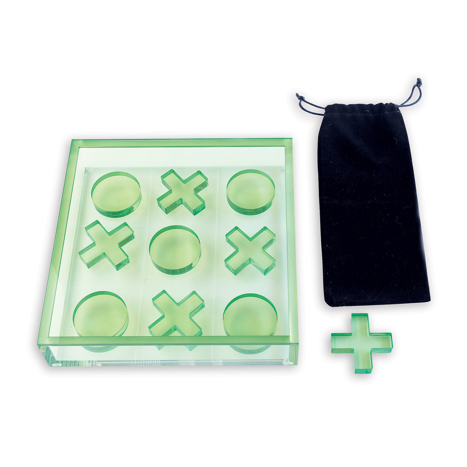 2 Player Acrylic Tic Tac Toe, Green