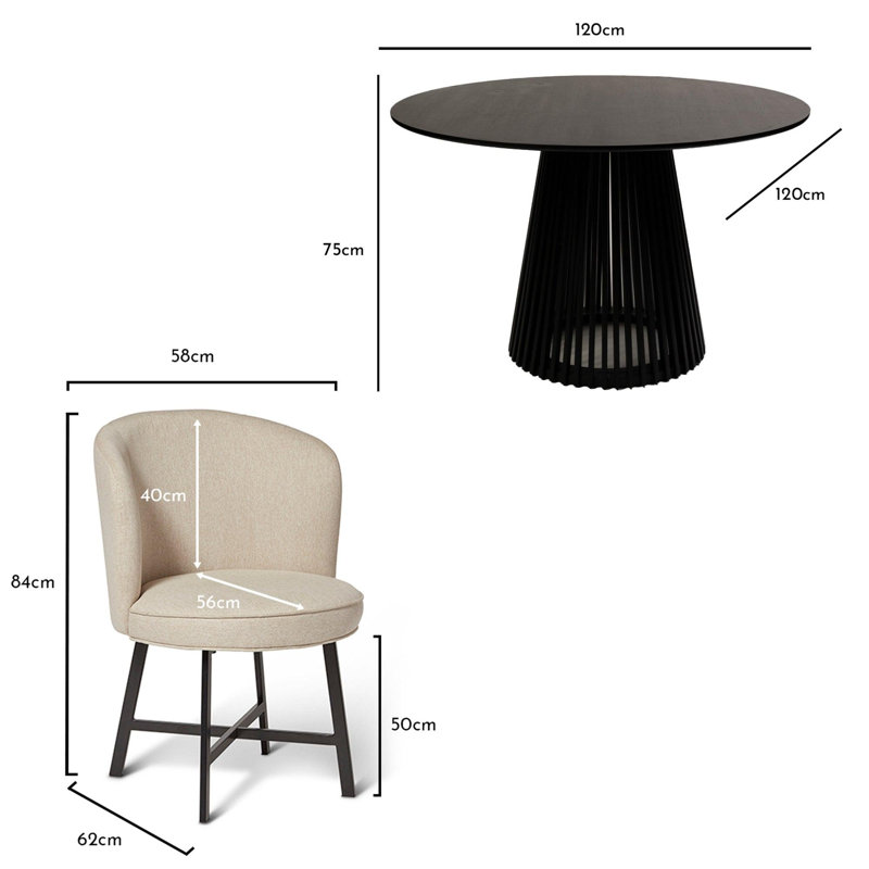 Hopley 4 - Person Dining Set, Sand