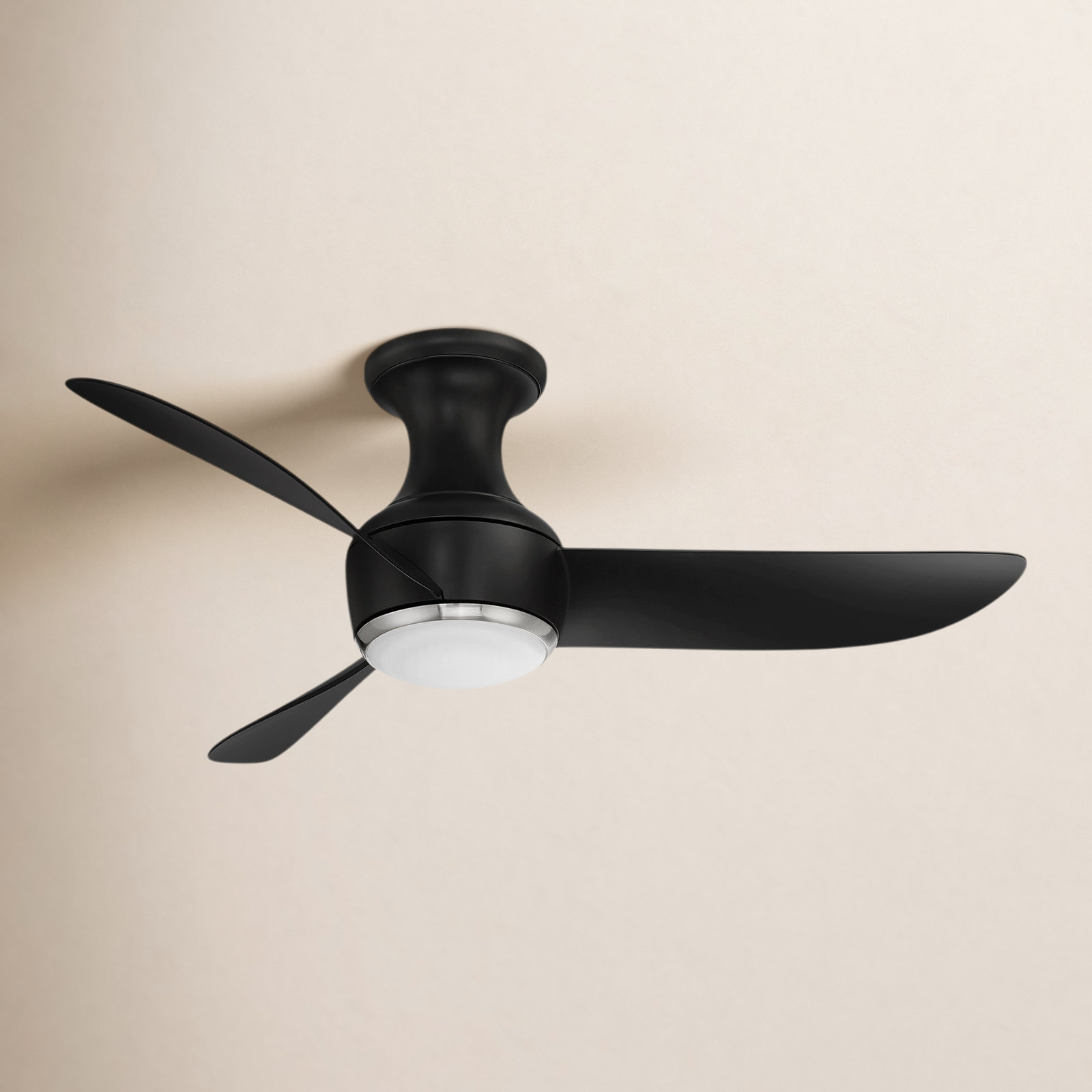 Corona 44" Smart Ceiling Fan with LED Light Kit, Brushed Nickel/Matte Black, 44"