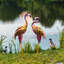 Sculpture de jardin arc-en-ciel flamant rose-1850289720