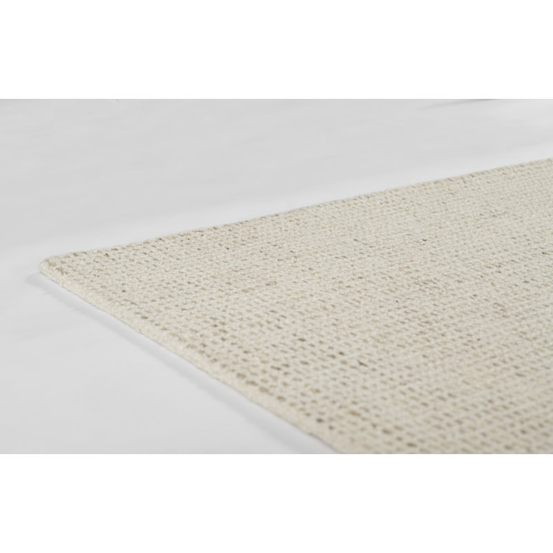 Ebern Designs Reanne Hand Tufted Wool Blue and Ivory Area Rug, Rectangle 9'10" x 13'10"