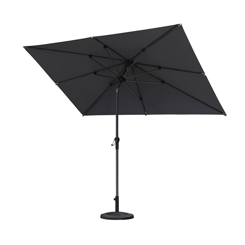 Parasol de table de marché George Oliver, Gris clair
