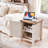 Clairese 24'' Tall  Farmhouse End Table With Charging Station, Wood Nightstand With Adjustable Shelf, Built-In Outlets-2028045815