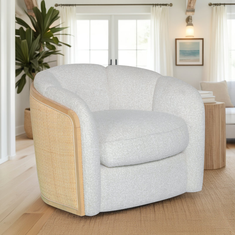 Chaise d'appoint Danczyk, Polyester crème