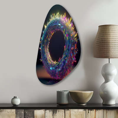 Bunton - Abstract Spirals Fall Shape Art asymétrique en métal