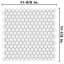 Colemena 0.77" x 0.77" Porcelain Honeycomb Mosaic Wall & Floor Tile-113354825