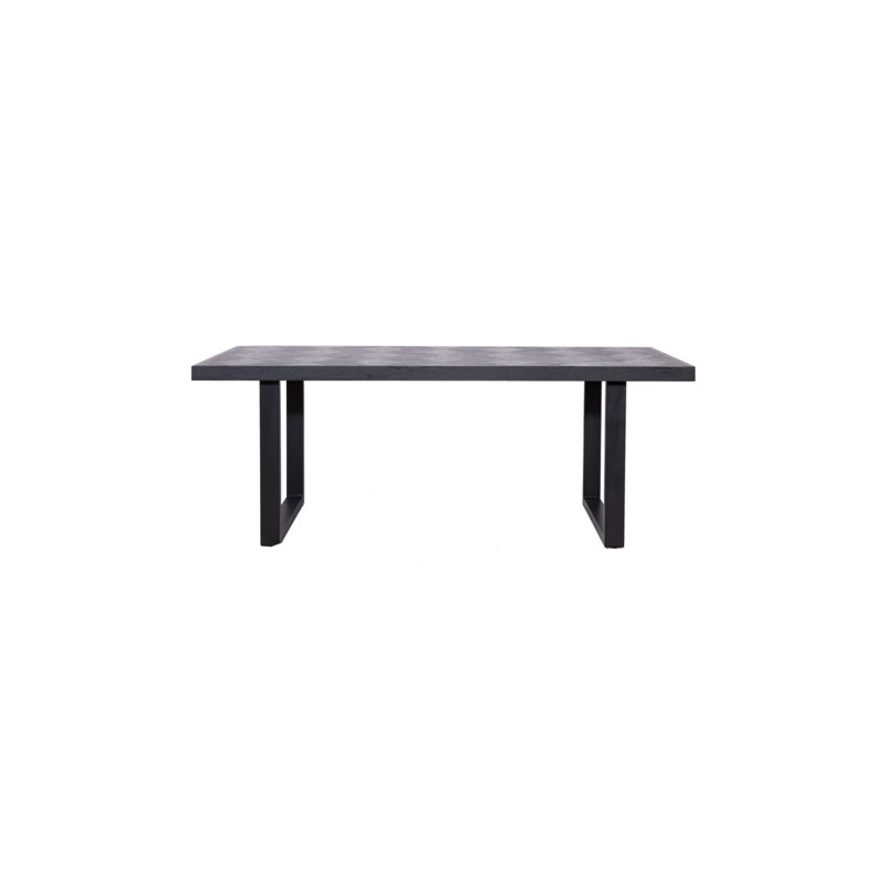 Blax Oak Metal Base Dining Table, 39" W x 79" L