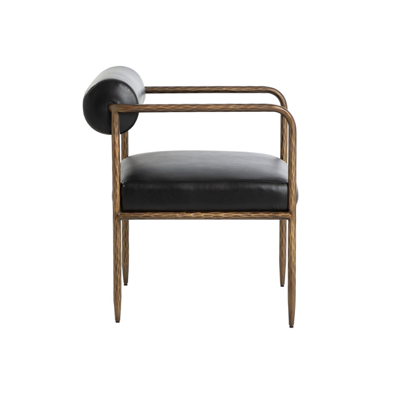Leather Arm Chair, Black
