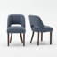 Chaise rembourrée en chenille moderne avec pieds en bois massif, chaise d'appoint Mid-Century pour cuisine et salle à manger-957250440
