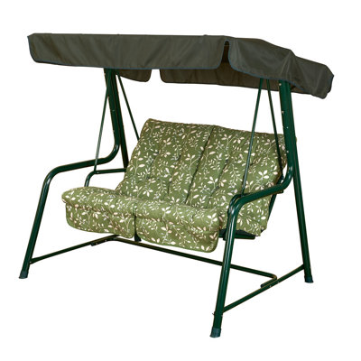 Fargo 2 Person Metal Hanging Porch Swing and Cushions