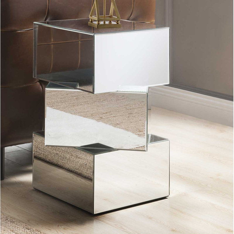 Aydan Glass Top End Table