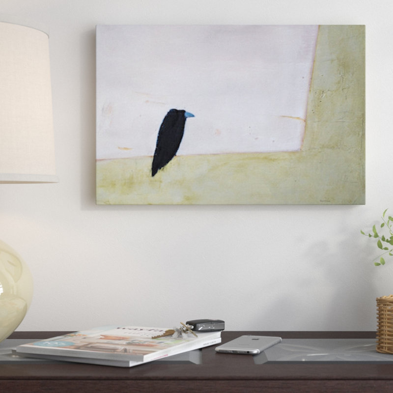" Crow Window " by Andrew Squire, 18" H x 26" W x 1.5" D, Black Framed Canvas, No Mat