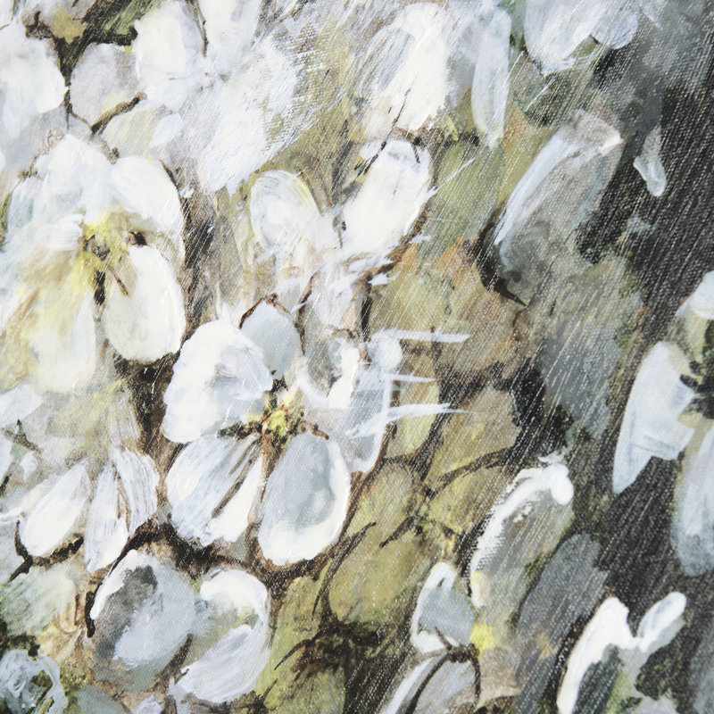 Nature morte fleurs I une toile texturée embellie à la main, H 20 po x l 20 po x P 1,5 po