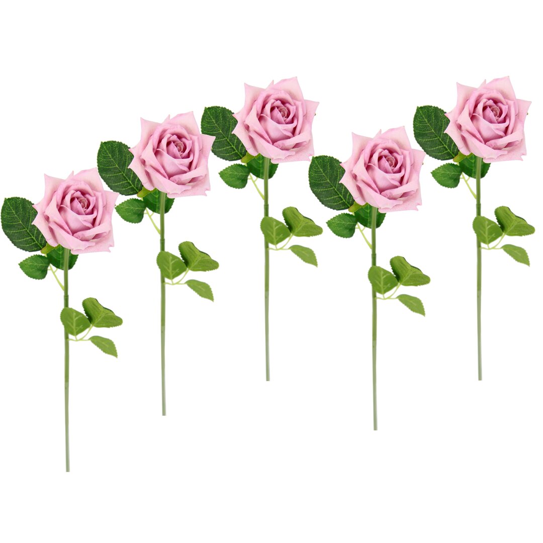 Rose künstlich Deko Blumen Seidenrosen Bouquet Hochzeit Dekorationen Floristik Stielblume