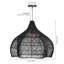 Luminaire suspendu moderne en rotin noir tissé-46451920-46451921
