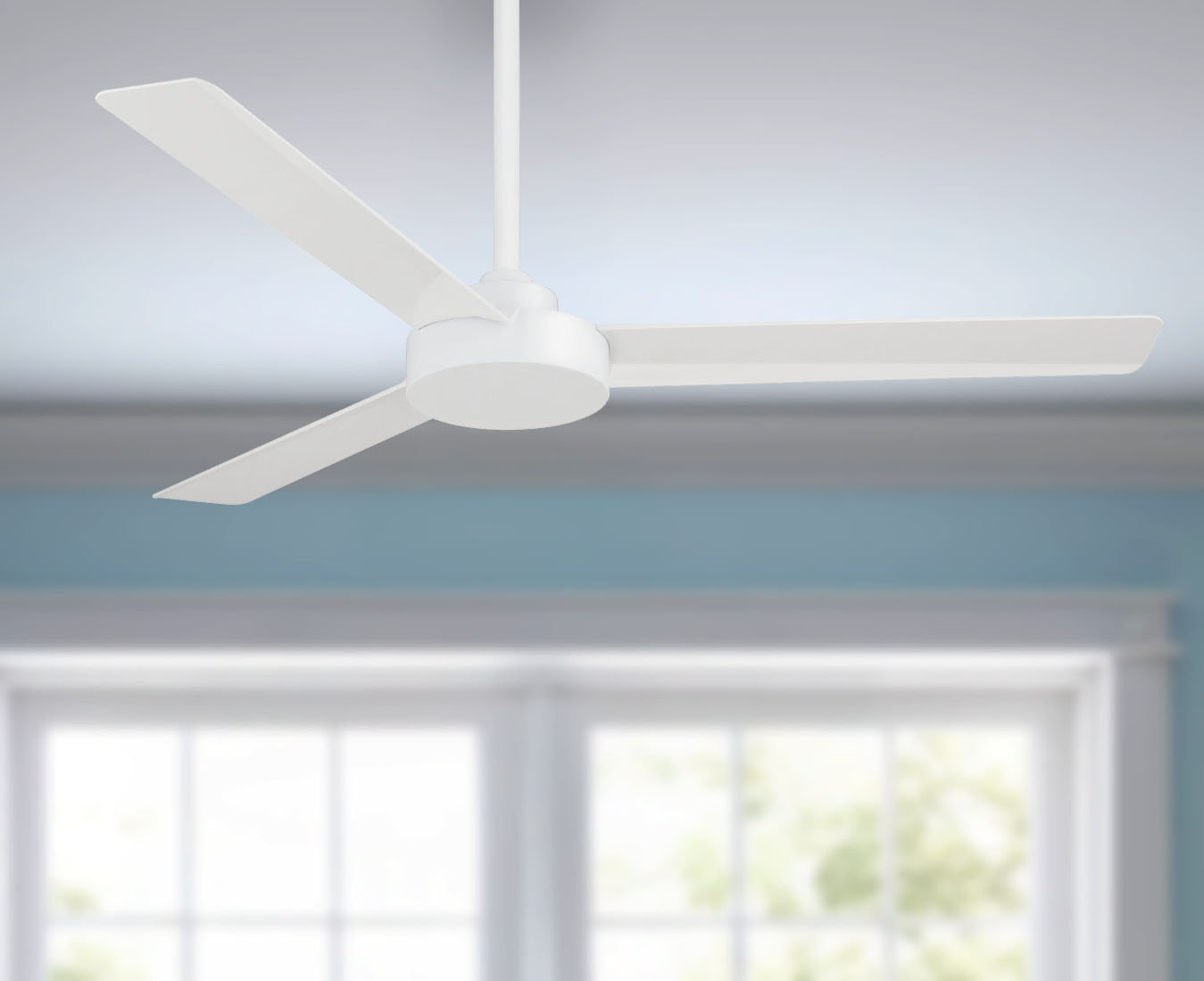 Roto 52" Ceiling Fan, Flat White