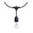 48 Foot LED String Light 15-S14 Lamps Medium Base RGBTW Infrared Remote Black 120V