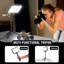 Ensemble de 2 lumières de photographie portatives avec trépied, 8 lumières de studio USB à intensité variable pour vidéoconférence / diffusion en direct / york / tiktok / photographie, 2800K-6500K lumières à DEL bicolores