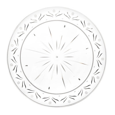 Assiettes en plastique transparentes rondes 6 pouces Ecoqualité avec design en cristal 240 invités
