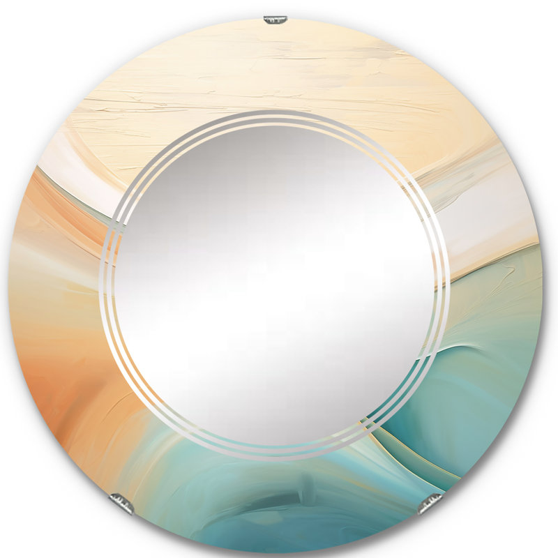 Craignagat - Miroir mural moderne rond, 24 po x 24 po