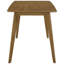 Angled Legs Dining Table In Chestnut Finish - Solid Wood, Rectangular For A Modern And Elegant Mid-Century An Practical