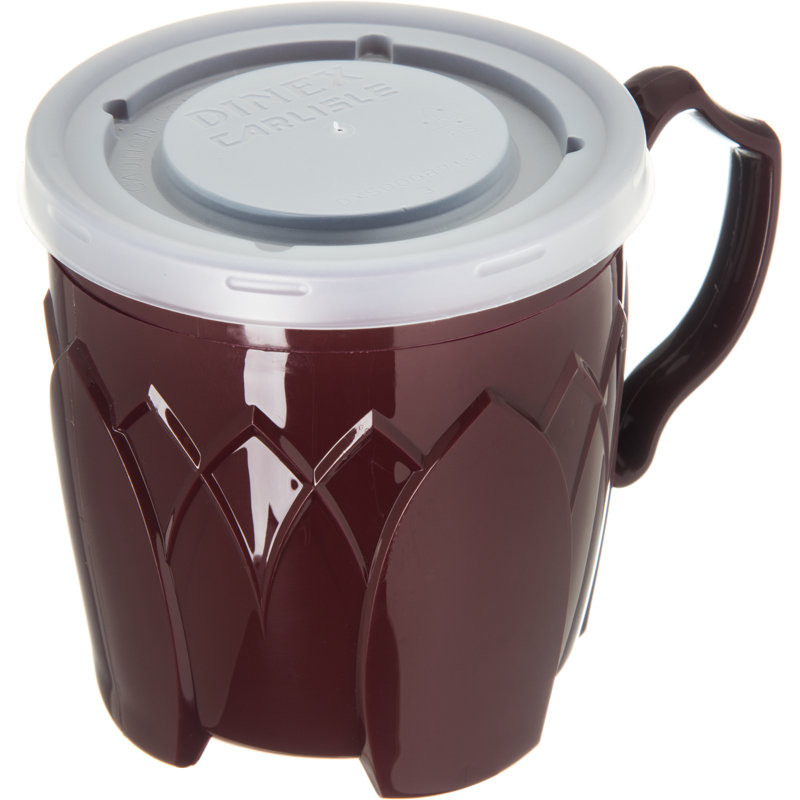 Polypropylene Plastic Coffee Mug, Cranberry