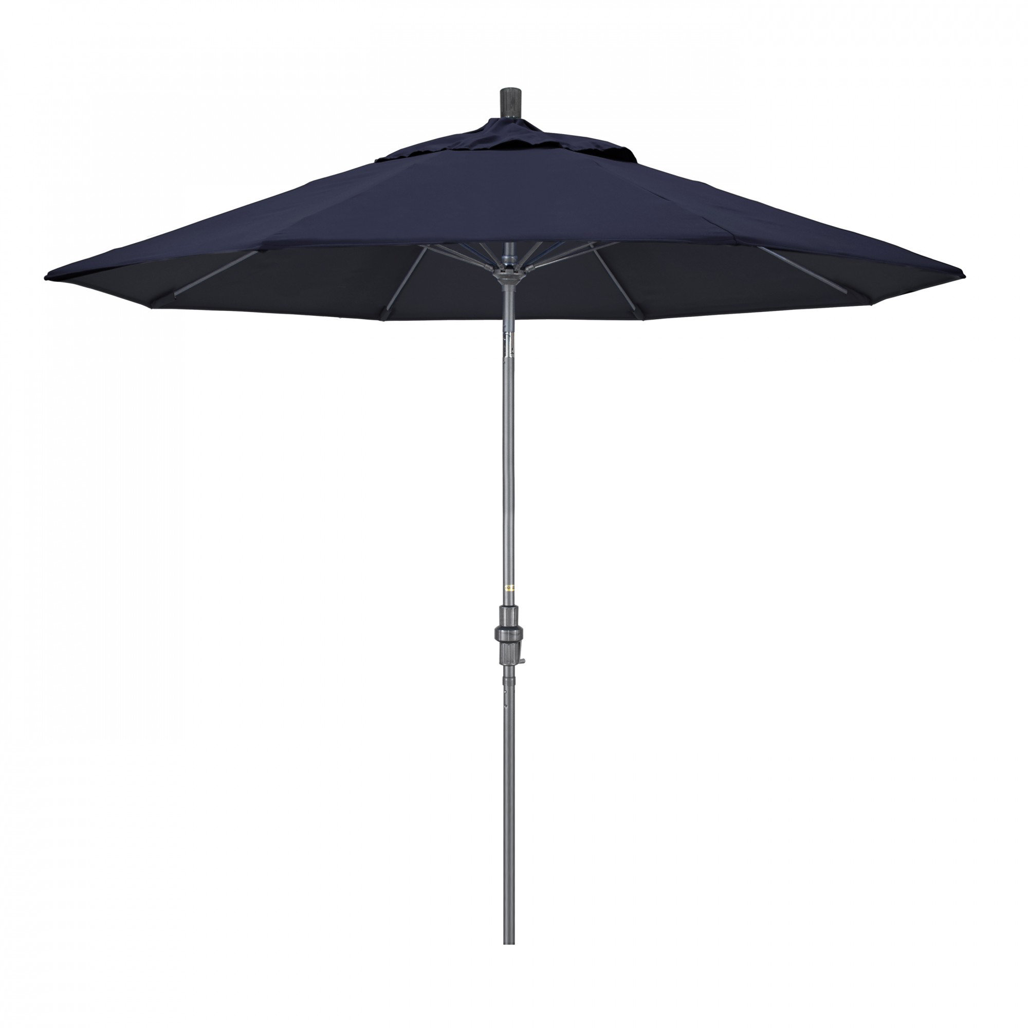 Roverta 9' Market Sunbrella® Umbrella, Silver, Canvas Navy Sunbrella® Canvas