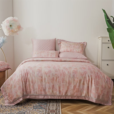 3pcs Lyocell Duvet Cover Set (Without Core), Boho Style Bedding Set, Soft & Skin-friendly Breathable Comfort, For Bedroom