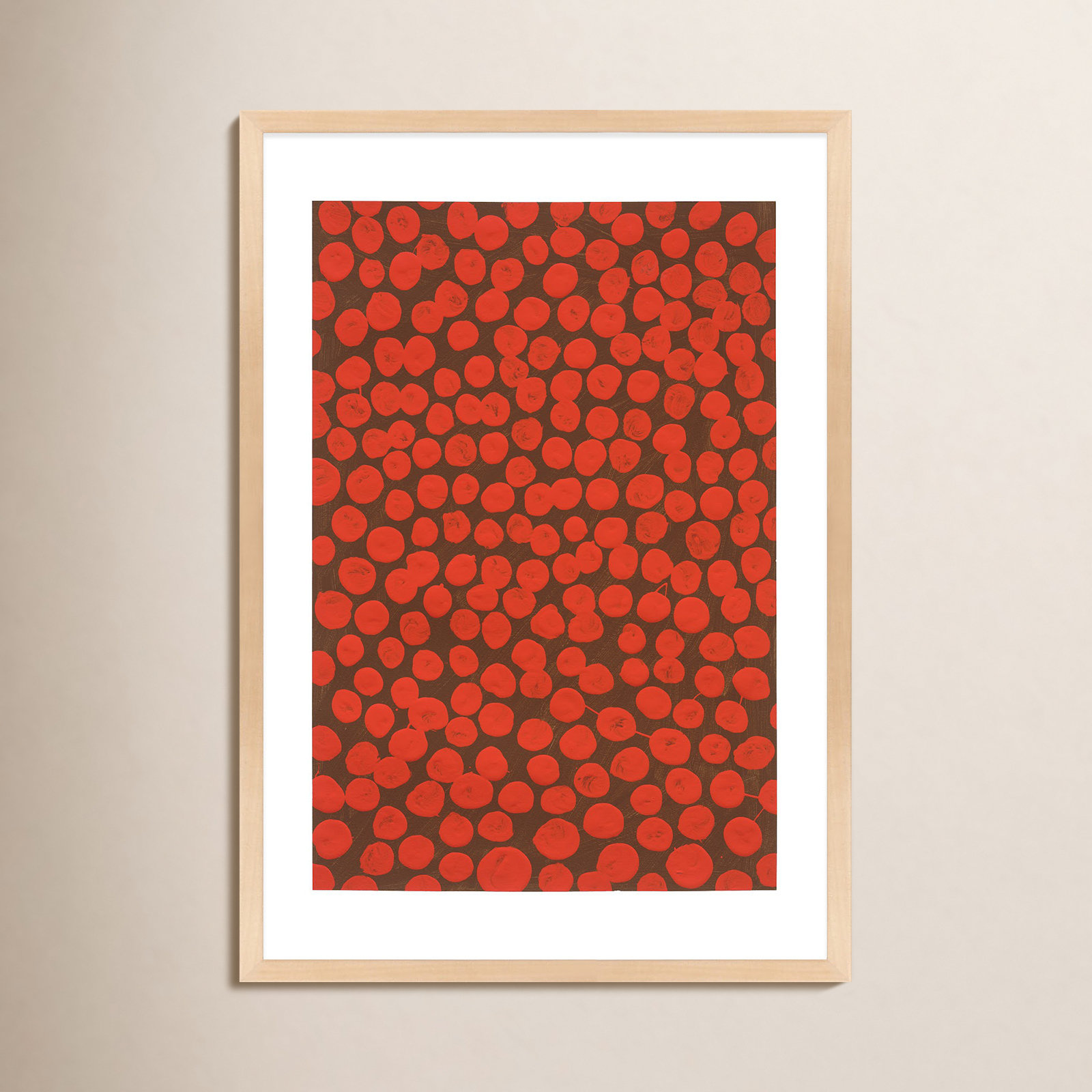Salsa On Brown by Michela Sorrentino, Brown, 50" H x 35" W x 1.25" D