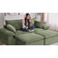 Fauteuil rembourré simple en velours côtelé avec 2 coussins décoratifs - aucun assemblage requis-2039764537